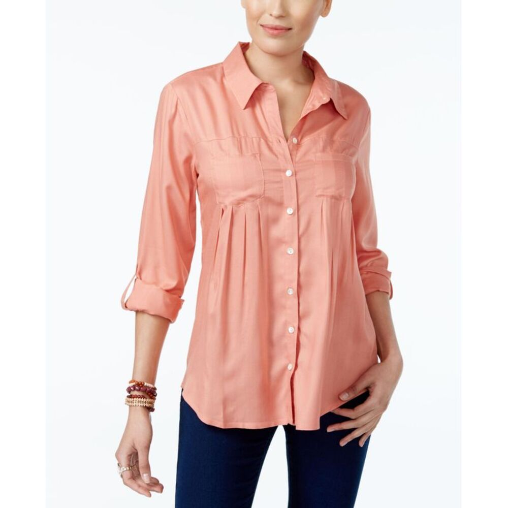 Style & Co Roll Tab Shirt